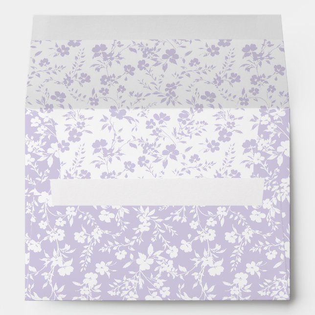 Botanical Garden Neutral - Dusty Lavender Envelope (Back (Bottom))