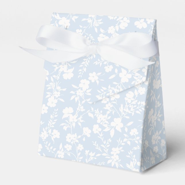 Botanical Garden Neutral - Powder Blue Favour Box (Front Side)