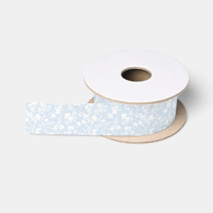 Botanical Garden Neutral - Powder Blue Satin Ribbon