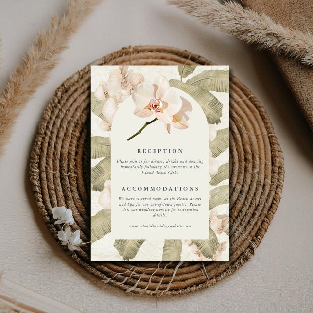 Botanical Garden Orchid Wedding Enclosure Card (Creator Uploaded)