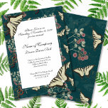 Botanical Garden Party Butterfly Chinoiserie Invitation<br><div class="desc">Elegant floral pattern for a garden theme event with swallowtail butterflies and catclaw acacia plants.</div>