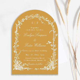 Botanical Garden Romantic Wedding Amber Arch Invitation