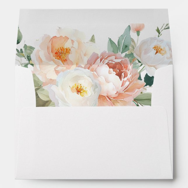 Botanical Garden Spring Floral Wedding Invitation Envelope (Back (Bottom))