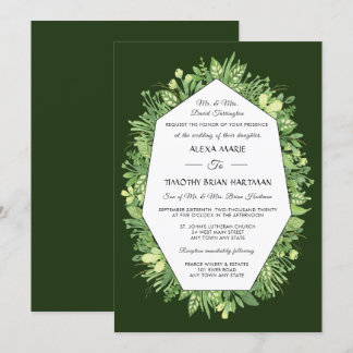 Botanical Garden Traditional Wedding Invitation