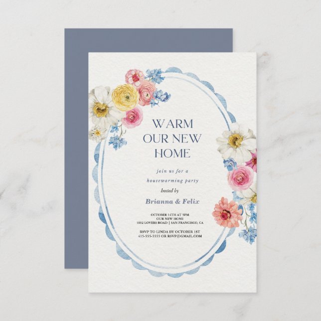 botanical garden Tropical Green Housewarming Party Invitation (Front/Back)