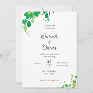 Botanical Garden Vine Greenery Wedding Invitation