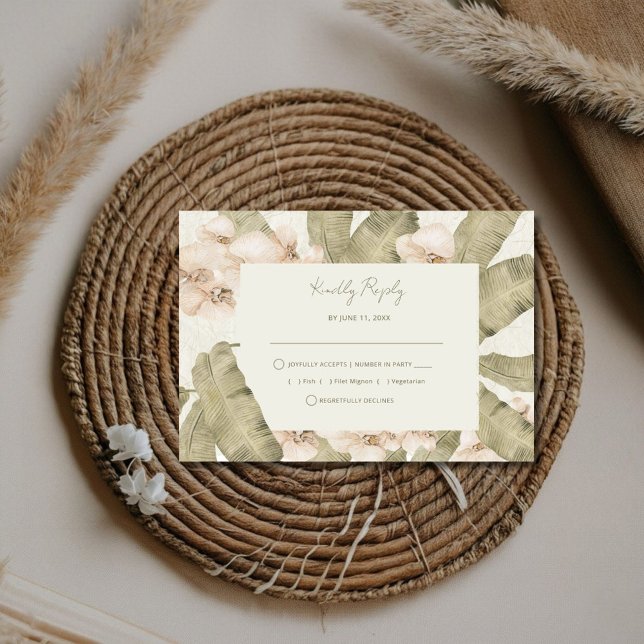 Botanical Garden Wedding  RSVP Card (Creator Uploaded)