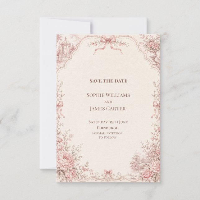 Botanical Garden Wedding Save the Date (Front)