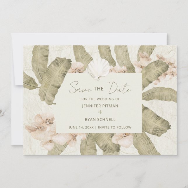 Botanical Garden Wedding  Save The Date (Front)
