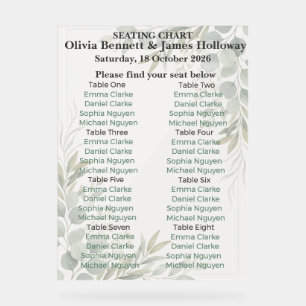 Botanical Garden Wedding Seating Chart