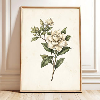 Botanical Gardenia Cottage Home Decor
