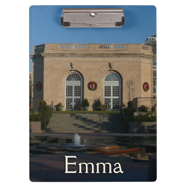 Botanical Gardens at Christmas in Washington DC Clipboard (Front)