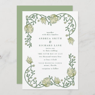Botanical Gardens Floral Wedding Invitation