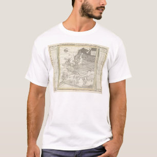 Botanical geographical statistical map of Europe T-Shirt
