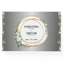 Botanical Gilded Golden Rings & Foliage  Guest Boo