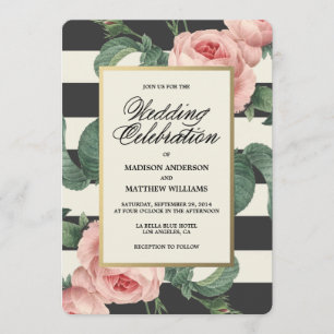 Botanical Glamour   Wedding Invitation