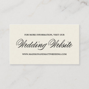 Botanical Glamour   Wedding Website Card