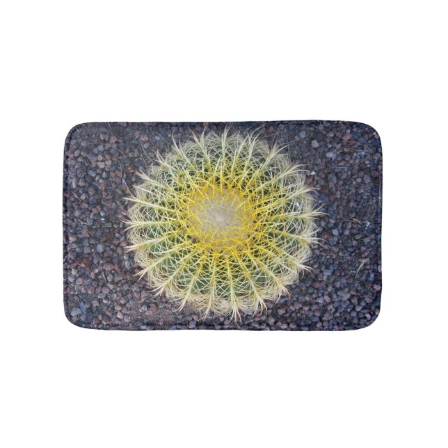 Botanical Globe Cactus Needles Photo Bath Mat (Front)