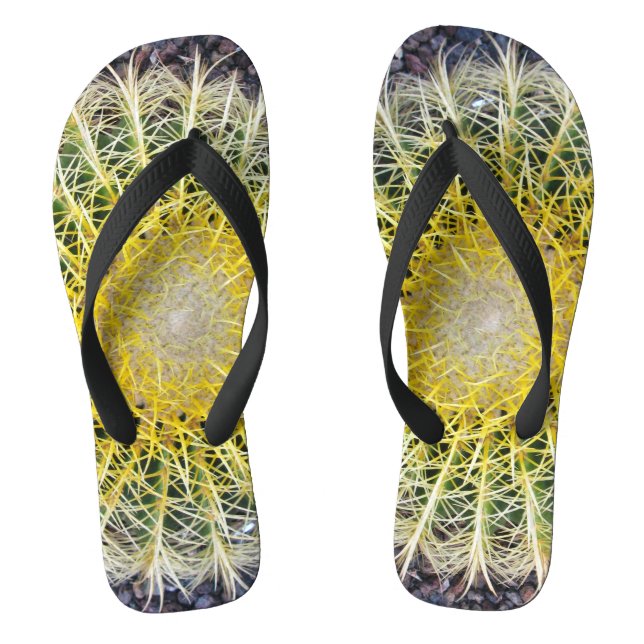 Botanical Globe Cactus Plant Photo Jandals (Footbed)