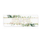 Botanical Gold Greenery Return Address