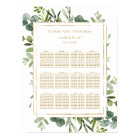 Botanical Gold Greenery Wedding Seating Chart