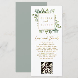 Botanical Gold Greenery Wishing Well Thank You