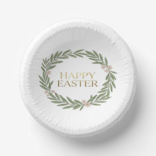 Botanical Gold Olive Wreath Paper Plate