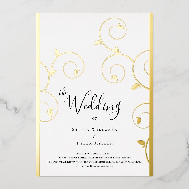 Botanical Gold Wedding (Front)