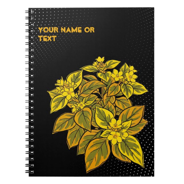 Botanical Goldrush: The Outback Sunset Lysimachia Notebook (Front)