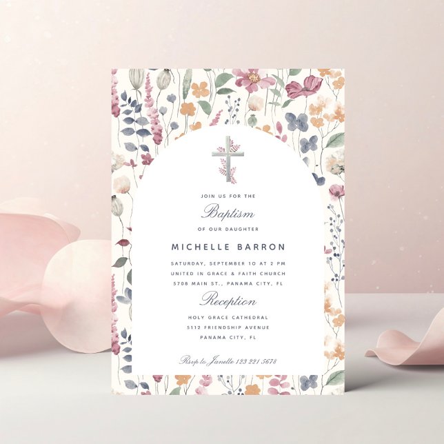Botanical Grace Baptism Invitation (Creator Uploaded)