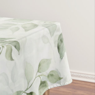 Botanical Green Leaf Pattern Tablecloth