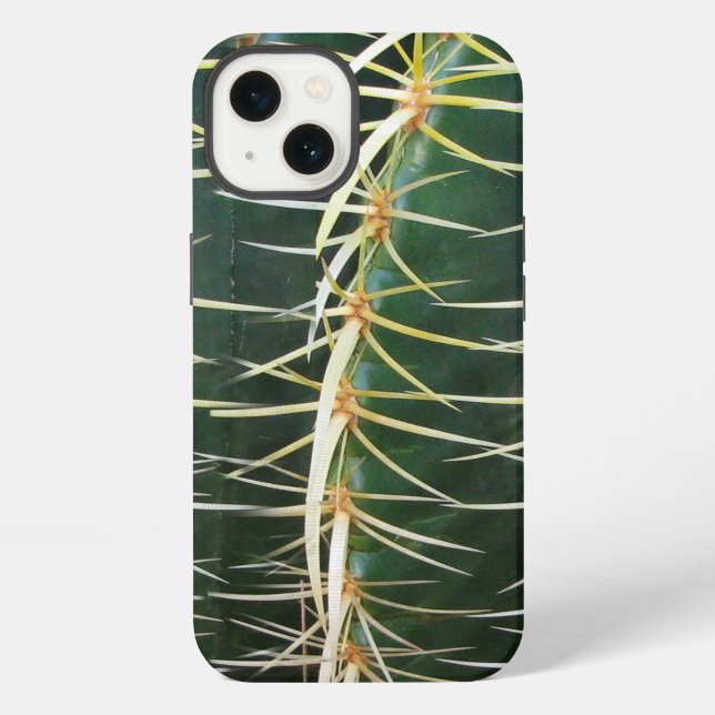 Botanical Green Sphere Cactus iPhone Case (Back)
