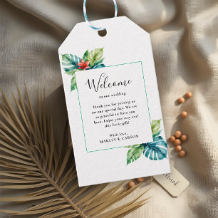 Botanical Greenery Boho Garden Wedding Welcome Gift Tags