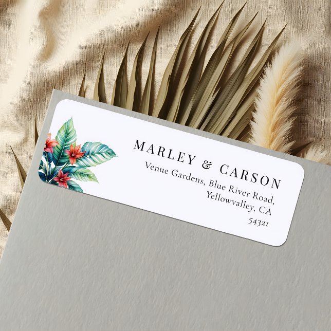 Botanical Greenery Boho Wedding Return Address (Creator Uploaded)