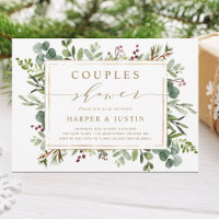 Botanical Greenery Christmas Couples Shower