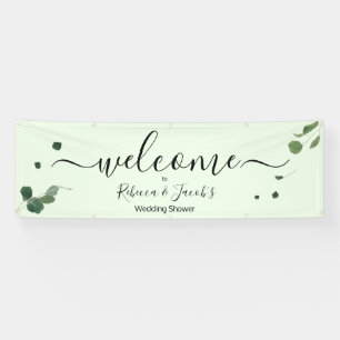 Botanical Greenery Eucalyptus Wedding Shower Banner