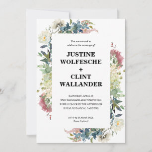 Botanical Greenery Garden Wedding Invitation