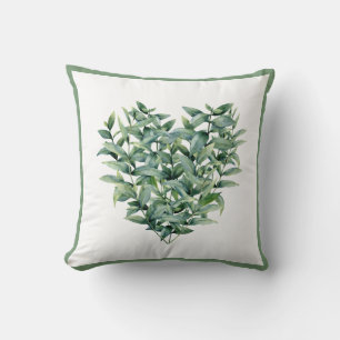 BotanIcal Greenery Heart Shaped Wreath Cushion