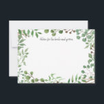 Botanical Greenery | Leaf | Wedding Advice Card<br><div class="desc">Botanical Greenery | Leaf | Wedding Advice</div>