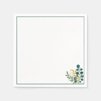 Botanical Greenery Minimal Cocktail Napkin