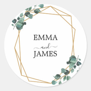 Botanical Greenery Round Sticker