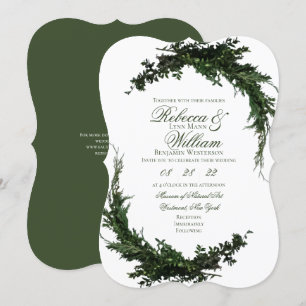 Botanical Greenery Wedding Invitation