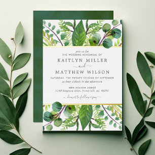 Botanical Greenery Wedding Rehearsal Dinner