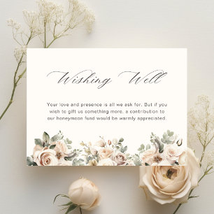 Botanical Greenery Wishing Well Wedding Enclosure Card