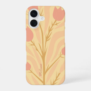 Botanical Hand drawing Floral Personalised Name iPhone 16 Case