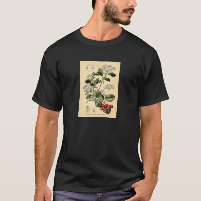 Botanical - Hawthorn Crataegus oxyacantha monogyna T-Shirt (Front)