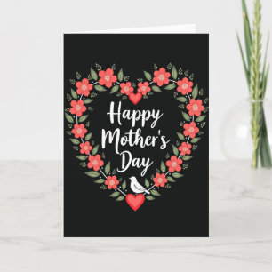 Botanical Heart Moms Day Card