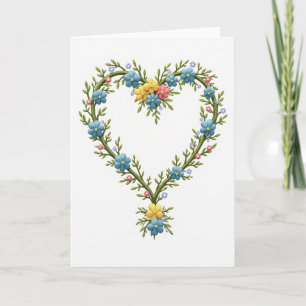Botanical Heart Vines Card