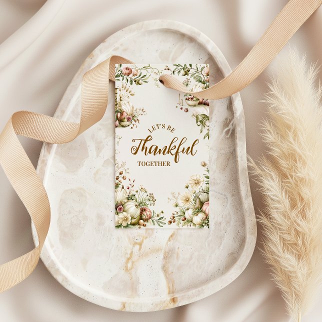 Botanical Heirloom Pumpkin Thanksgiving Gift Tags (Creator Uploaded)