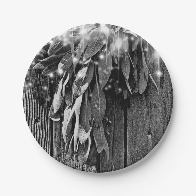 Botanical herbs paper plate (Front)